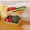 LuxeHarvest Multi-Purpose 2-Tier Bamboo Organizer