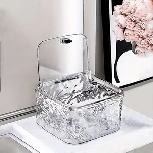 RibbedSquare Push-Open Storage Box