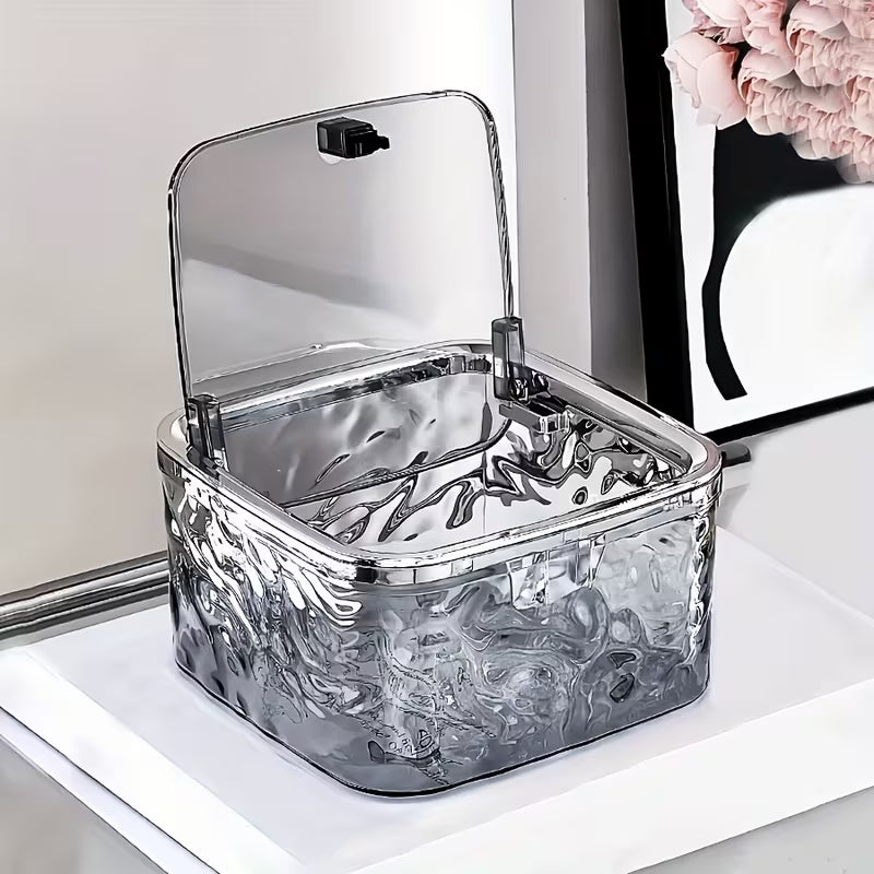 RibbedSquare Push-Open Storage Box