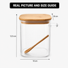 BambooFresh Glass Storage Jar with Spoon