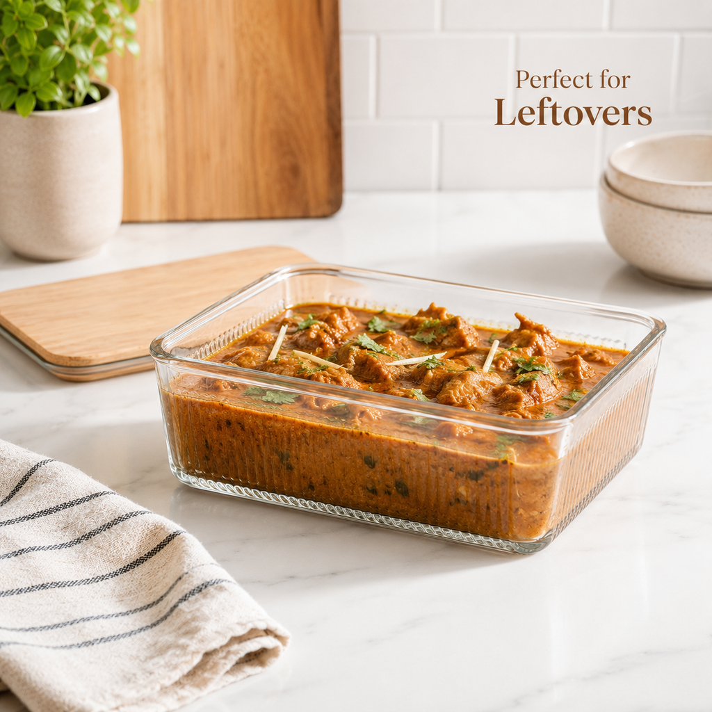 Robust Glass Container with Wooden Lid (2192) By Limon