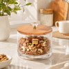 Glass Candy Jar with Wooden Lid (2178) by Limon