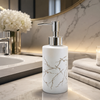 Marble Print Glass Liquid Soap Dispenser