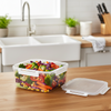 3-Pcs Square Airtight Storage Boxes Set