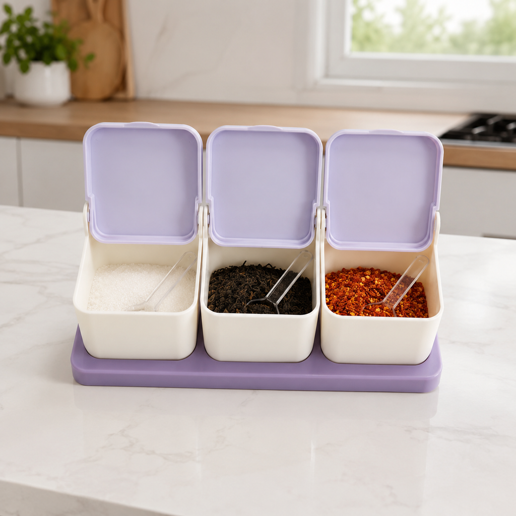 TrioServe Spice Jar Set with Spoons