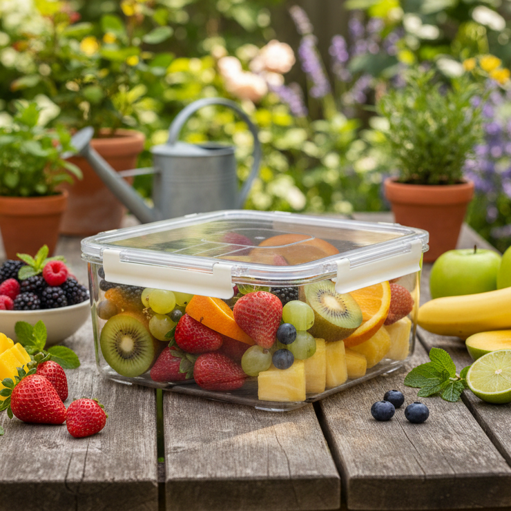 3-Pcs Square Airtight Storage Boxes Set
