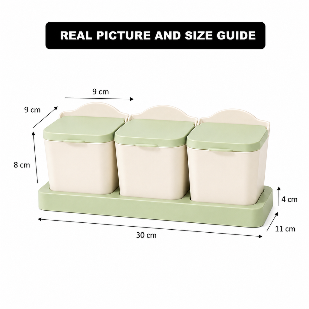 TrioServe Spice Jar Set with Spoons