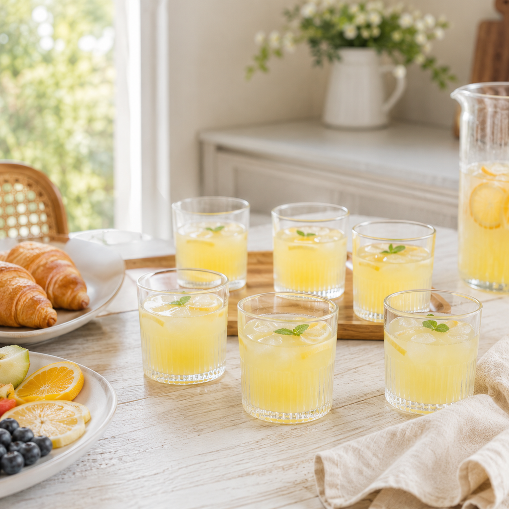 EssentialServe 6‑Pcs Glass Set (2445) by Limon