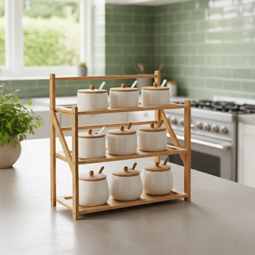 TriFold Multi-Purpose Bamboo Rack