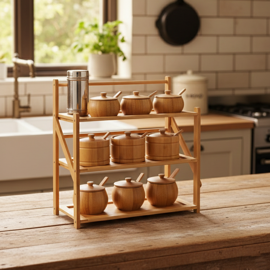 TriFold Multi-Purpose Bamboo Rack