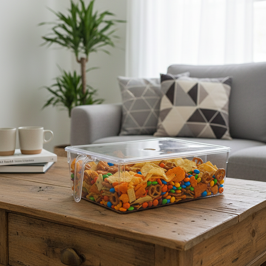 Acrylic Storage Boxes with Covers & Handles