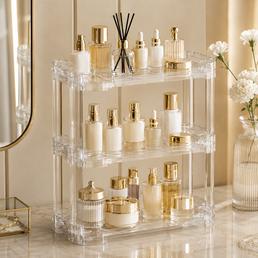 Acrylic Cosmetics Storage Rack