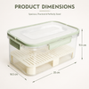 Airtight Produce Storage Container with Raised Slotted Tray