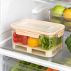Airtight Produce Storage Container with Raised Slotted Tray