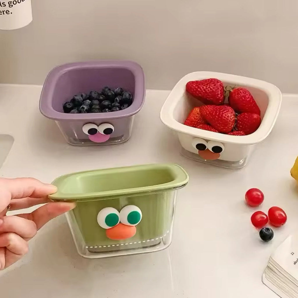Cute Duck Mini Fruit And Vegetable Drain Basket with Handle