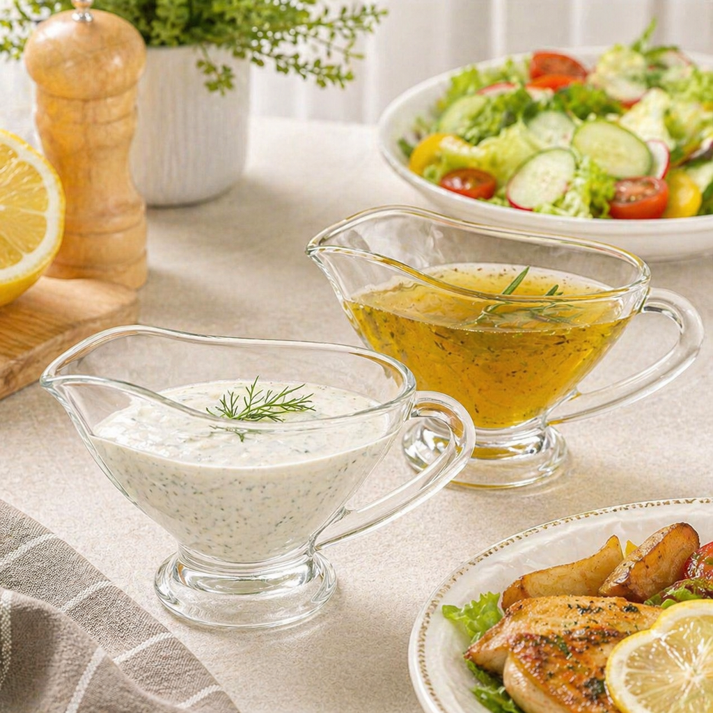 2-Pcs Sauce Dipping & Serving Glass Bowls (2356) by Limon