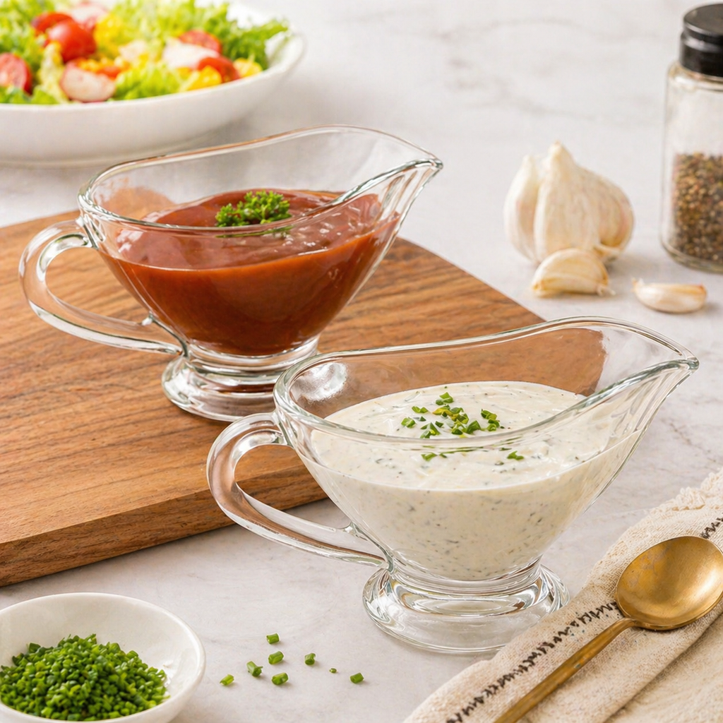 2-Pcs Sauce Dipping & Serving Glass Bowls (2356) by Limon