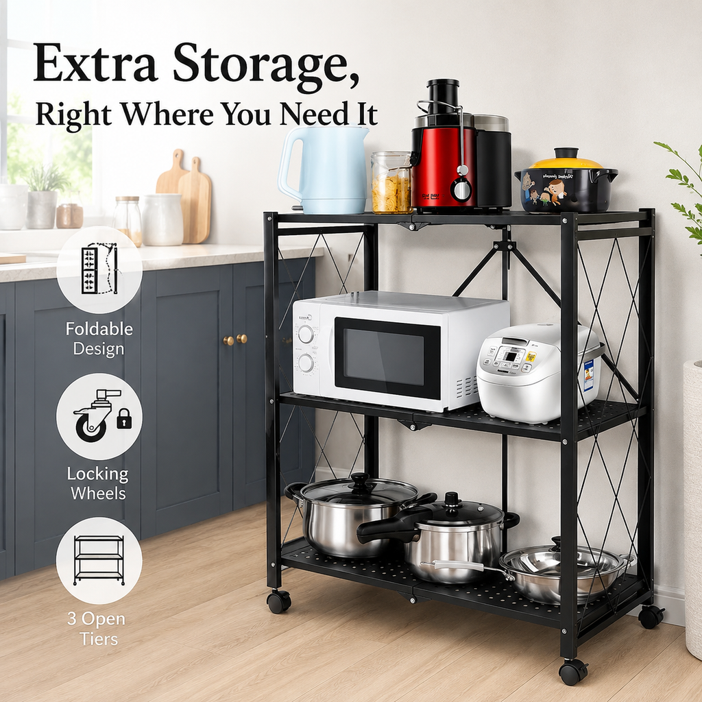 Foldable Kitchen Trolley