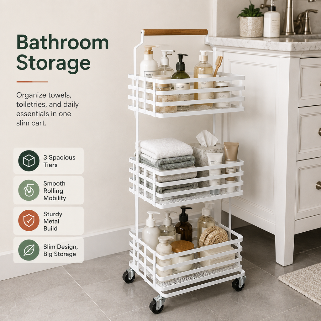 TrioStack Metal Rolling Cart by Matrix