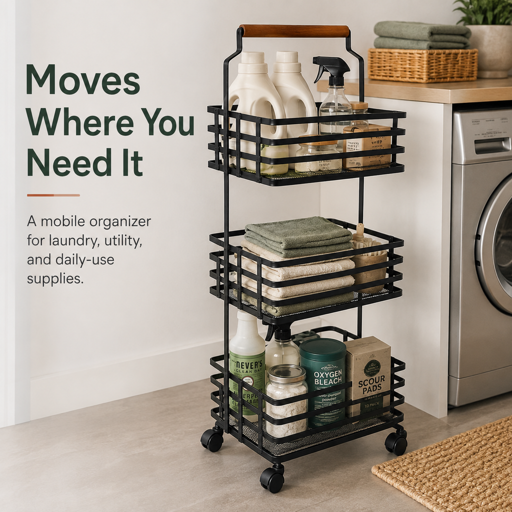 TrioStack Metal Rolling Cart by Matrix