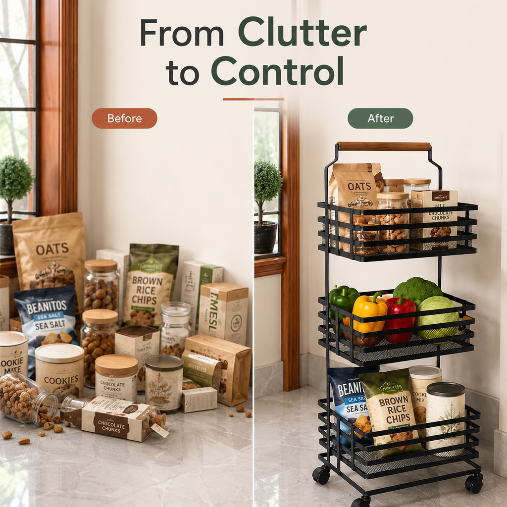 TrioStack Metal Rolling Cart by Matrix