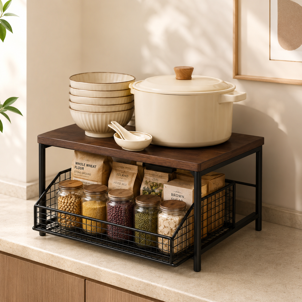 Sliding Kitchen Counter Organizer by Matrix