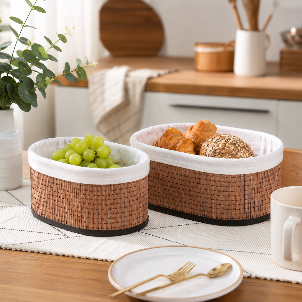 3-Pcs Oval Storage Basket Set