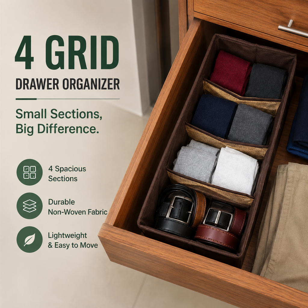 4-Grid Drawer & Accessories Organizer by Matrix