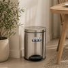 8L Pedal Operated & Soft Close Stainless Steel Bin