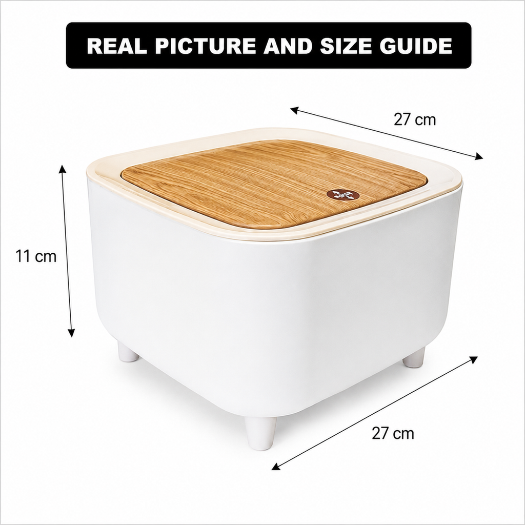 Mini Desktop Trash Can with Push Lid