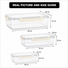 3-Pcs Rectangular Airtight Storage Boxes Set