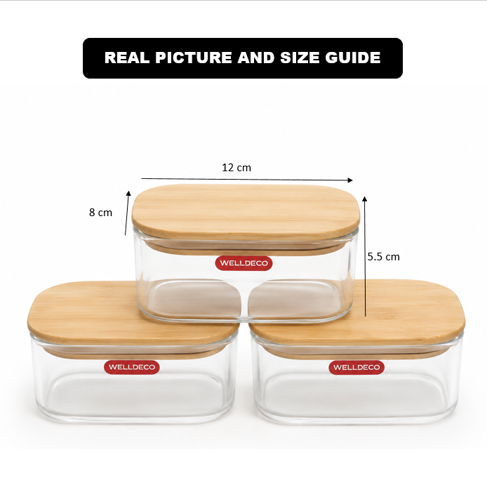 3-Pcs Stack & Seal Glass Container Set (1165)