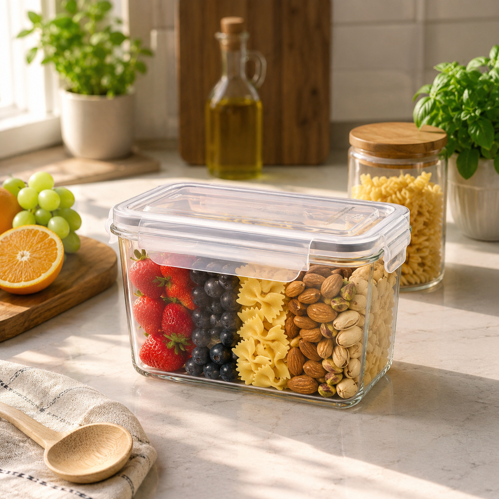 920ml Glass Container with Airtight Lid (2153) by Limon