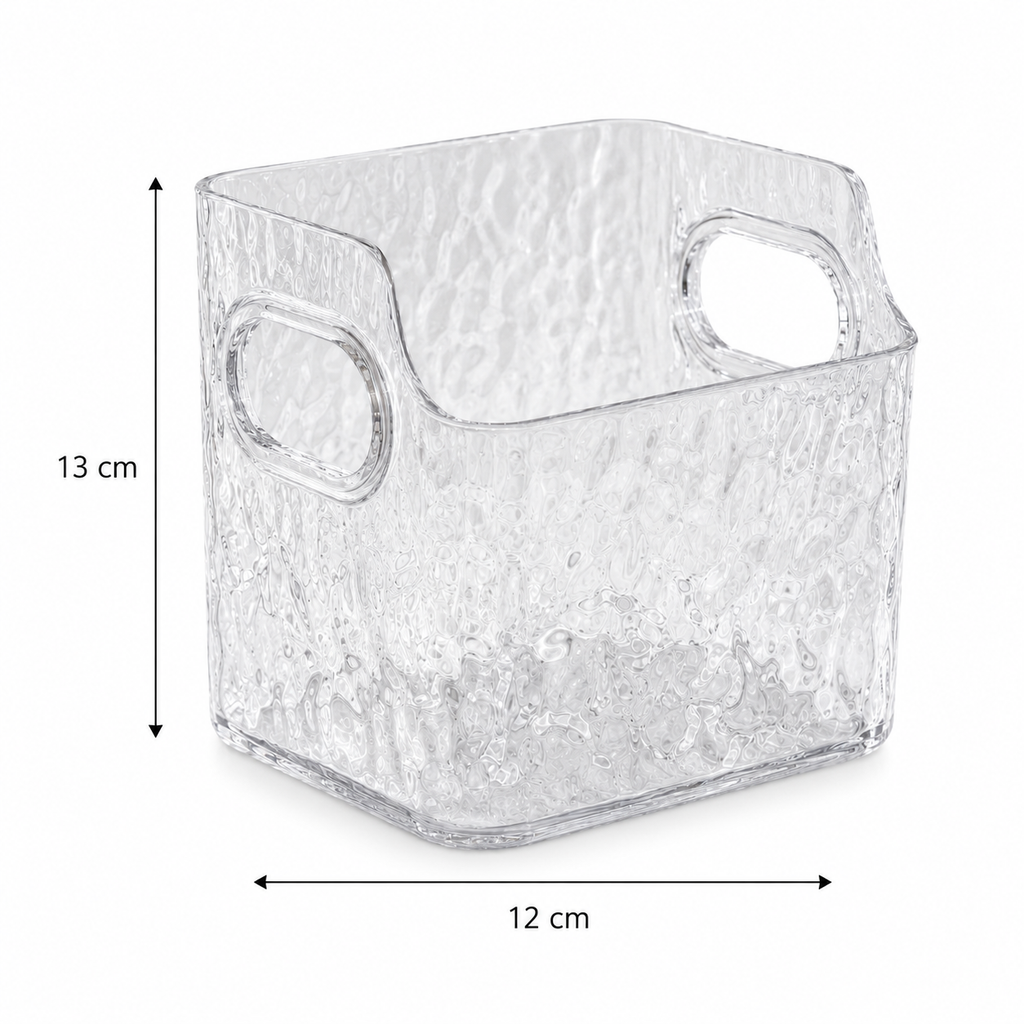 Clear Open Top Storage Organiser with Side Handles