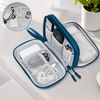 Double-Layer Travel Tech Organizer with Wrist Strap