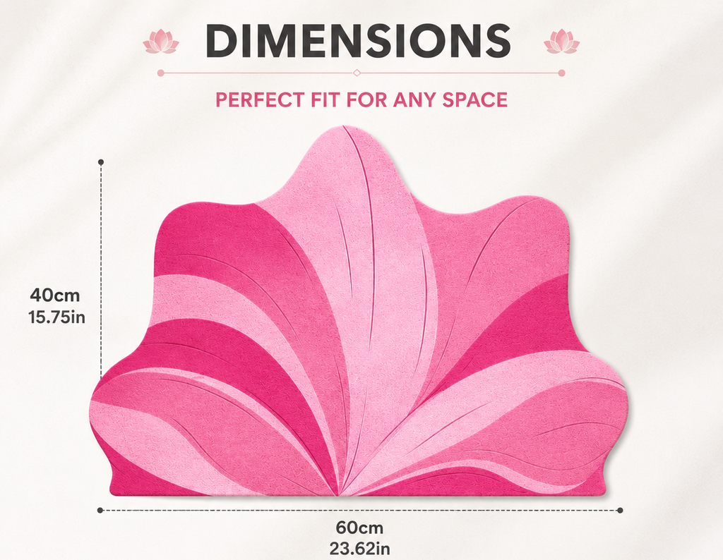Elegant Lotus Floral Floor Mat