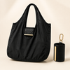 Foldable Keychain Tote Bag with Compact Leather Case