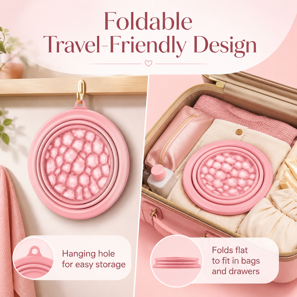 Foldable Silicone Beauty Ice Bowl for Facial Skincare & Cold Therapy