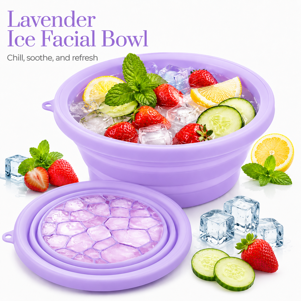 Foldable Silicone Beauty Ice Bowl for Facial Skincare & Cold Therapy
