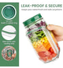 Dual-Opening Salad Jar with Built-In Sauce Cup