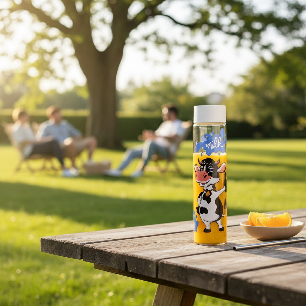 Printed Large Glass Bottle by Limon