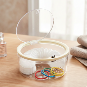 Round Multiuse Push-Open Storage Box