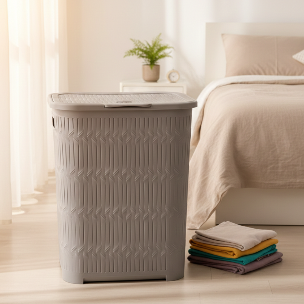 Prestige Bamboo Pattern Laundry Basket (1510) by Limon