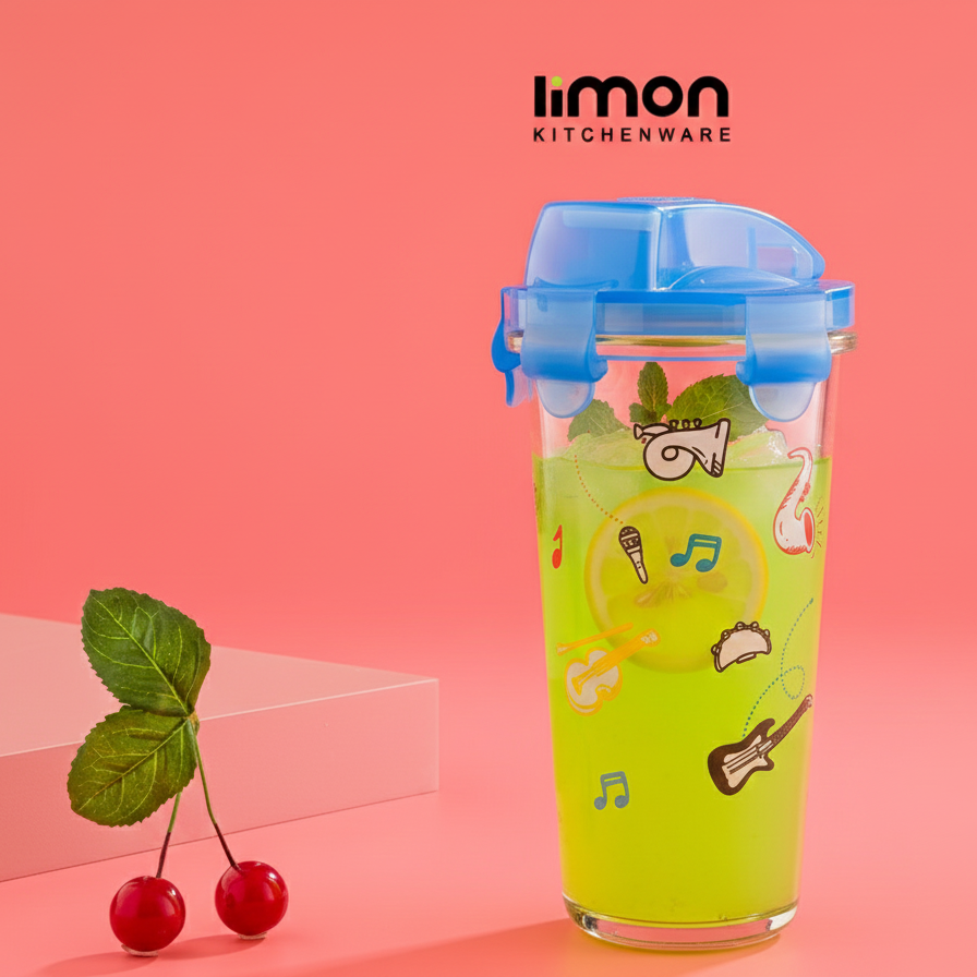 Airtight Glass Shaker Bottle (2215) by Limon