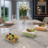 6-Pcs Rectangular Serving Glass Bowl Set (2091) by Limon