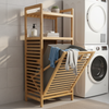 2-Tier BambooStack Laundry Tower