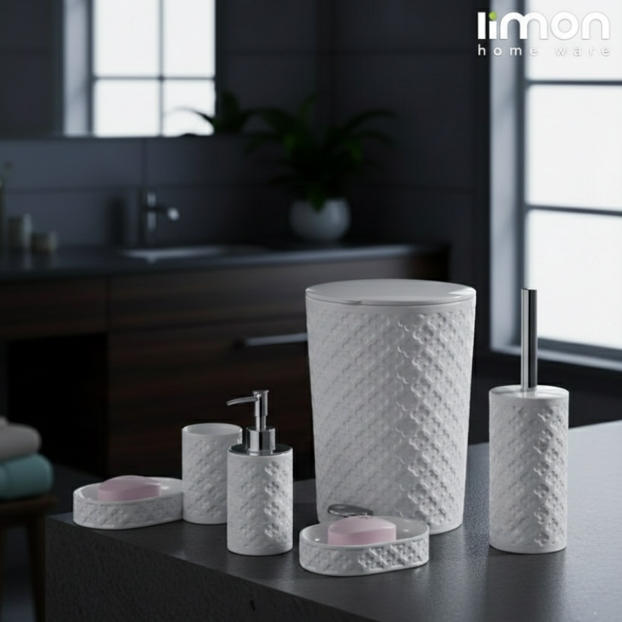 Floral Series 6-Piece Bathroom Set (1760) by Limon