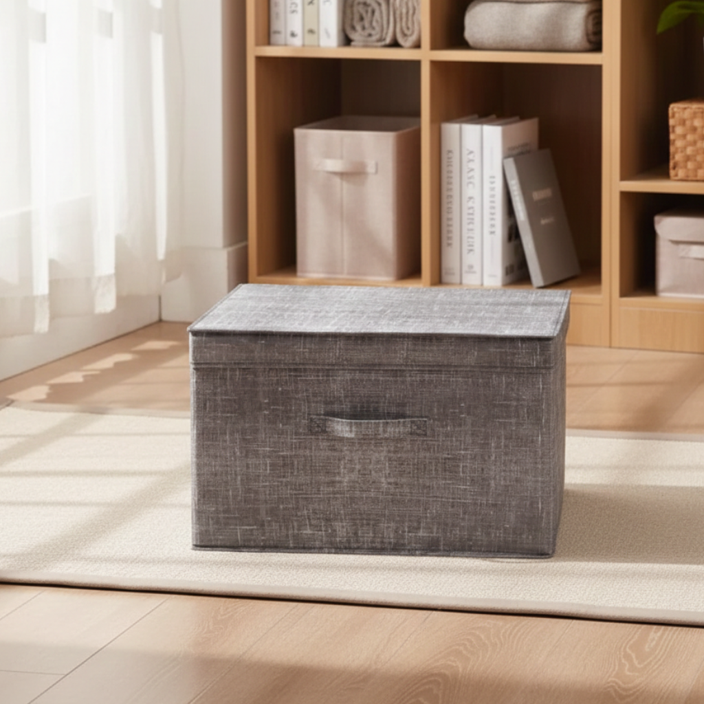 Dust-proof Collapsible Organizer with Lid & Handle