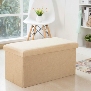 Folding Storage Ottoman Bench