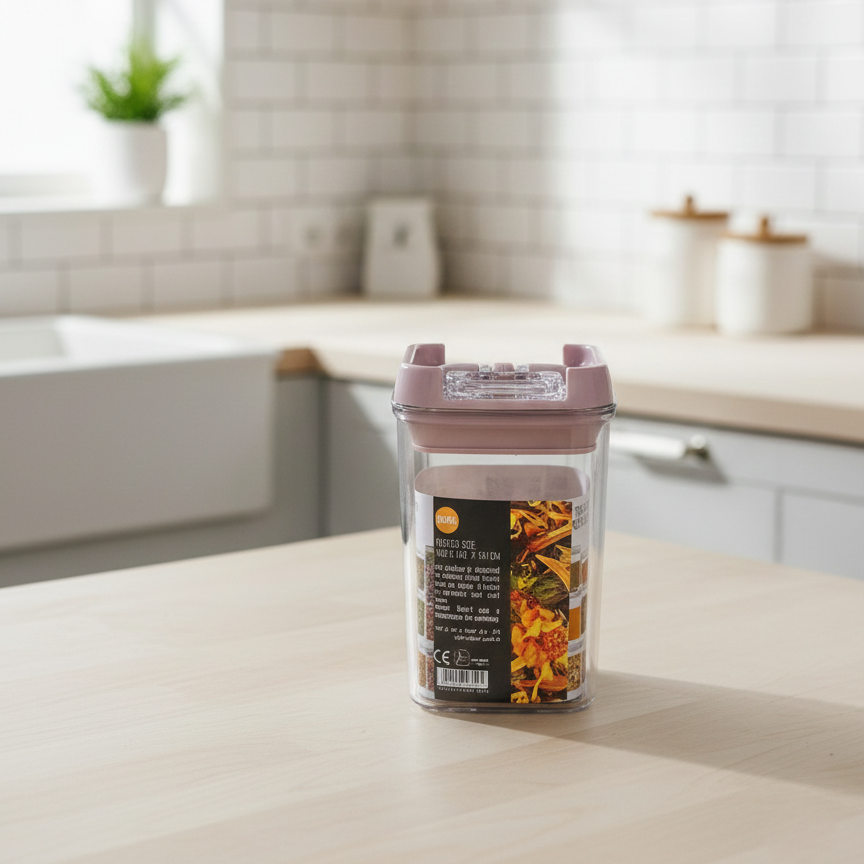 Multi-Use Square Airtight Jar 270ML (1746) by Limon